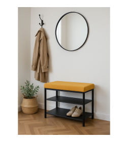 Банкетка ТОРОНТО 23S, горчичный/черный