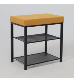 Банкетка ТОРОНТО 13S, горчичный/черный