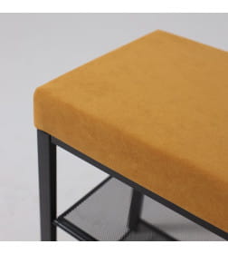 Банкетка ТОРОНТО 13S, горчичный/черный