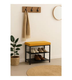 Банкетка ТОРОНТО 13S, горчичный/черный