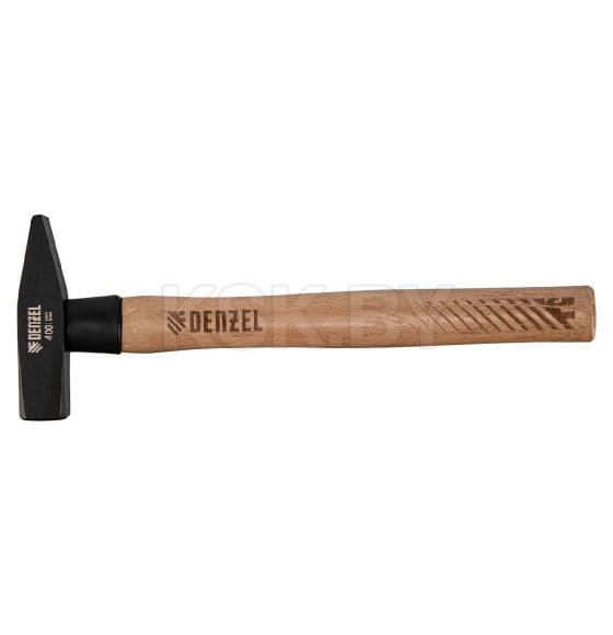 Молоток слесарный 400 гр кованый квадратный боек, буковая рукоятка Denzel 10428 (10428) 