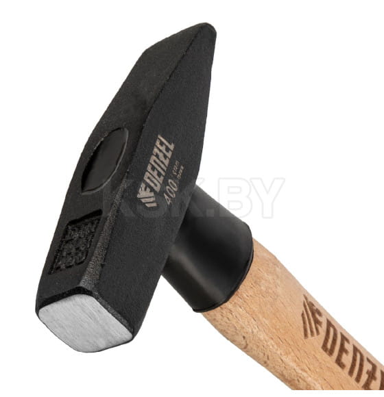 Молоток слесарный 400 гр кованый квадратный боек, буковая рукоятка Denzel 10428 (10428) 