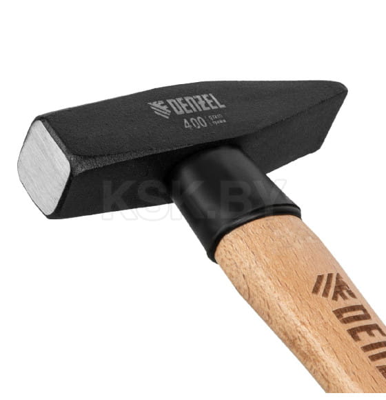 Молоток слесарный 400 гр кованый квадратный боек, буковая рукоятка Denzel 10428 (10428) 