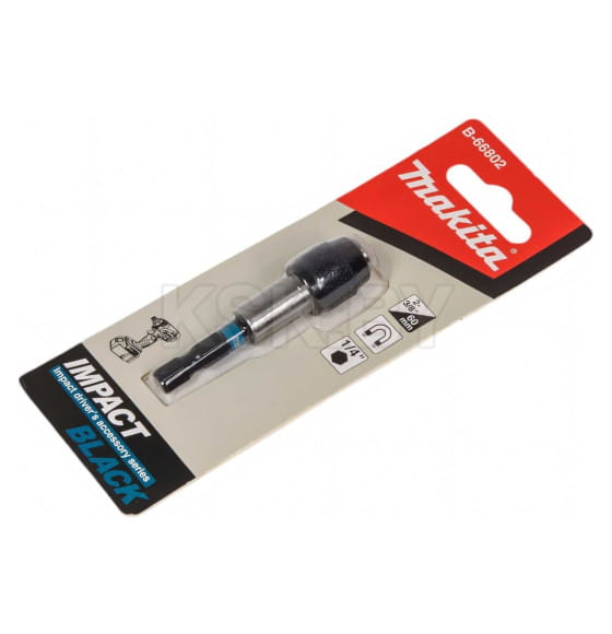 Магнитный держатель для бит 60 мм Impact Black с зажимным патроном MAKITA (B-66802	) 