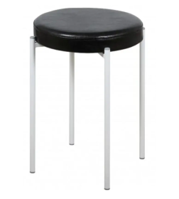 Табурет "Дора" каркас 9003 белый матовый, к/з (аttika№9), СРП-006 СоюзРегионПоставка