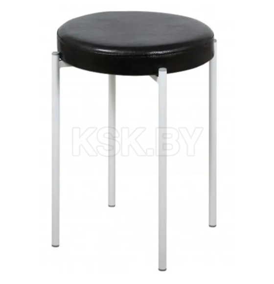 Табурет "Дора" каркас 9003 белый матовый, к/з (аttika№9), СРП-006 СоюзРегионПоставка