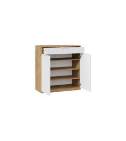 Тумба для обуви Хилтон Исп.2.2 (Дуб Крафт Золотой/Белый матовый) ТриЯ 250402