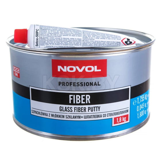 Шпатлевка Fiber со стекловолокном 1,8кг NOVOl