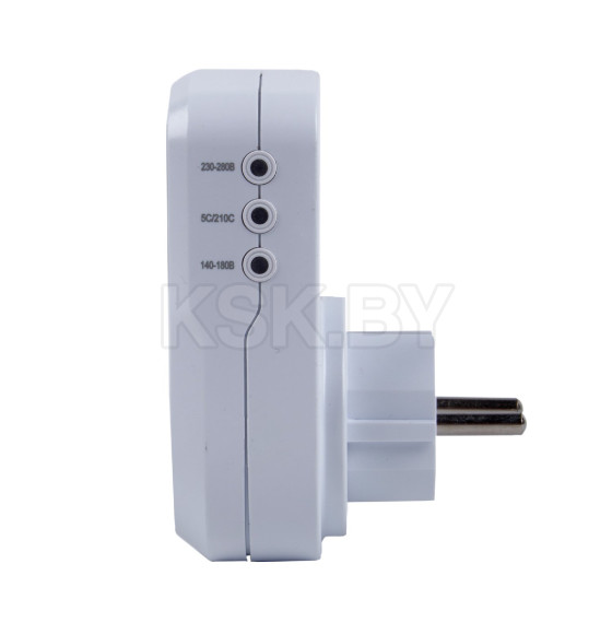 Реле напряжения однофазное. 16А. 3500Вт. с заземлением UBR-E35 WHITE Uniel (UL-00012537) 