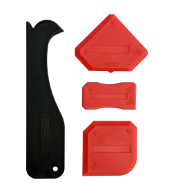 Набор шпателей для затирки швов 4шт. VERTEXTOOLS