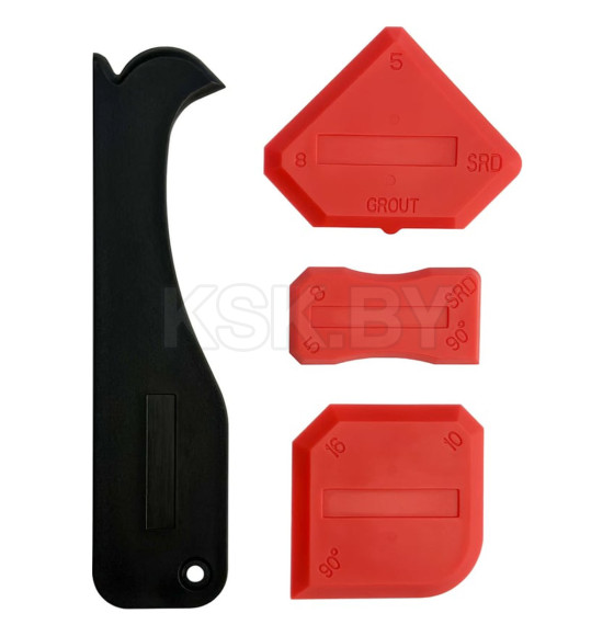 Набор шпателей для затирки швов 4шт. VERTEXTOOLS (99-220-04) 