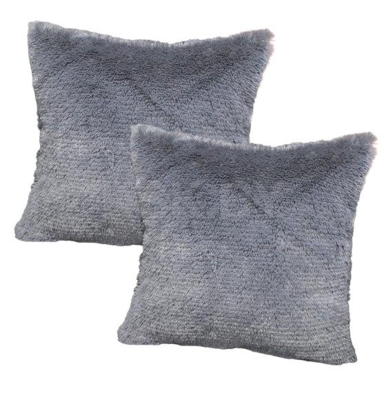 Подушка декоративная MATEX PLUSH LINE. КОМПЛЕКТ 2 ШТ.. Размер: 35x35 Цвет: серый (55-228) 