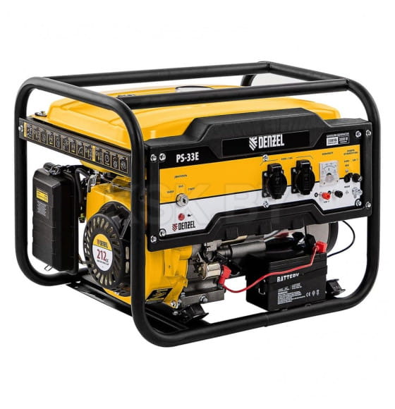 Генератор бензиновый Denzel PS-33E (94537) 