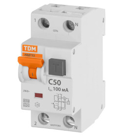 Автоматический выключатель дифференциального тока 32 C50 100мА TDM SQ0202-0034