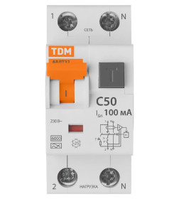Автоматический выключатель дифференциального тока 32 C50 100мА TDM SQ0202-0034