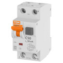 Автоматический выключатель дифференциального тока 63 2Р(1Р+N) C50 30мА 6кА тип А TDM SQ0202-0011 (SQ0202-0011) 