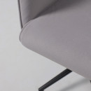Кресло поворотное BELLA XL black, Kiton 722 Smoke, велюр/светло-серый (116157) 