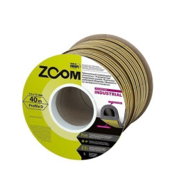 Уплотнитель гаражный "D" 14х12 мм белый сдвоенный профиль (2х20 м) ZOOM INDUSTRIAL 02-2-4-211