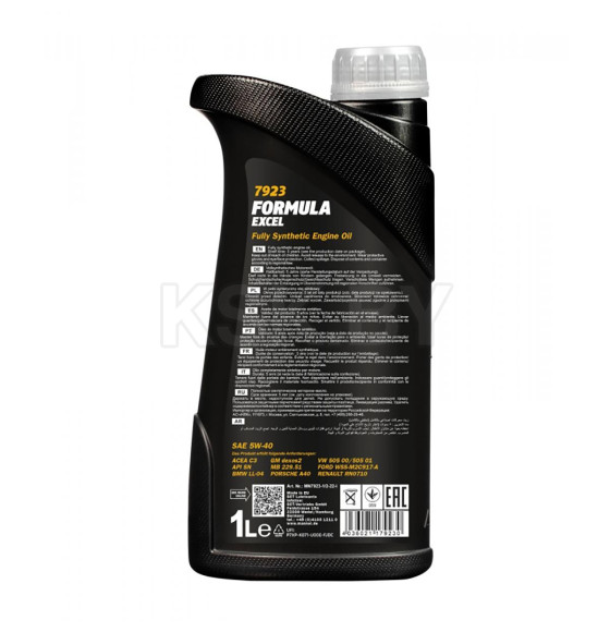 Моторное масло Mannol 7923 Formula Excel SAE 5W-40 API SN 1л. (7923) 