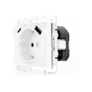 Розетка 1-я с з/к TC+USB разъём белая Lezard VESNA 742-0288-181TC (742-0288-181TC) 