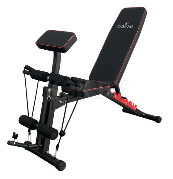 Скамья спортивная Calviano 1003 Red+black (складная)