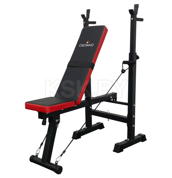 Скамья спортивная Calviano 1008 Black+red