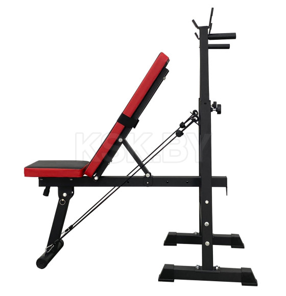 Скамья спортивная Calviano 1008 Black+red