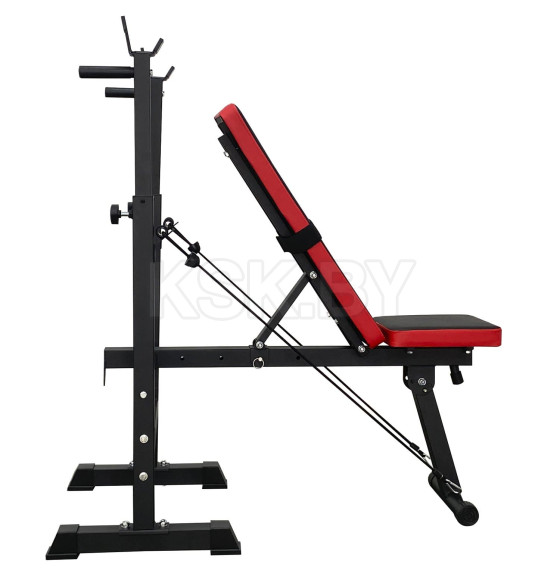 Скамья спортивная Calviano 1008 Black+red