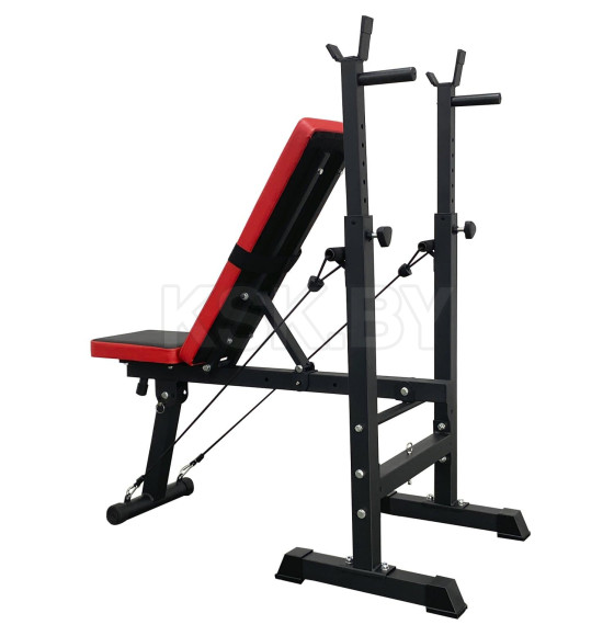 Скамья спортивная Calviano 1008 Black+red