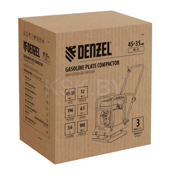 Виброплита бензиновая Denzel VC-12 (97041) 