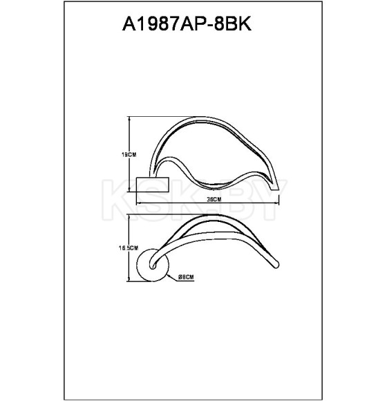 Светильник настенный Arte Lamp HYPERBOLA A1987AP-8BK (A1987AP-8BK) 