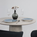 Стол AV 2317, МДФ+керамика, нераздвижной 900 серый, матовый CARMEN LIDHT GREY/черный+HPL Бетао (119696) 