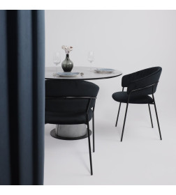 Стол AV 1317, HPL+МДФ, нераздвижной 1200 Мрамор Марквина синий/черный