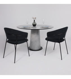 Стол AV 1317, HPL+МДФ, нераздвижной 1200 Мрамор Марквина синий/черный