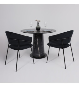 Стол AV 1317, HPL+МДФ, нераздвижной 1000 Черный тунис/черный