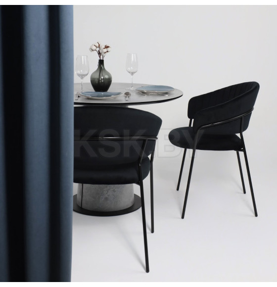 Стол AV 1317, HPL+МДФ, нераздвижной 1000 Мрамор Марквина синий/черный (119700) 