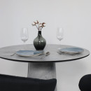 Стол AV 1317, HPL+МДФ, нераздвижной 1000 Мрамор Марквина синий/черный (119700) 