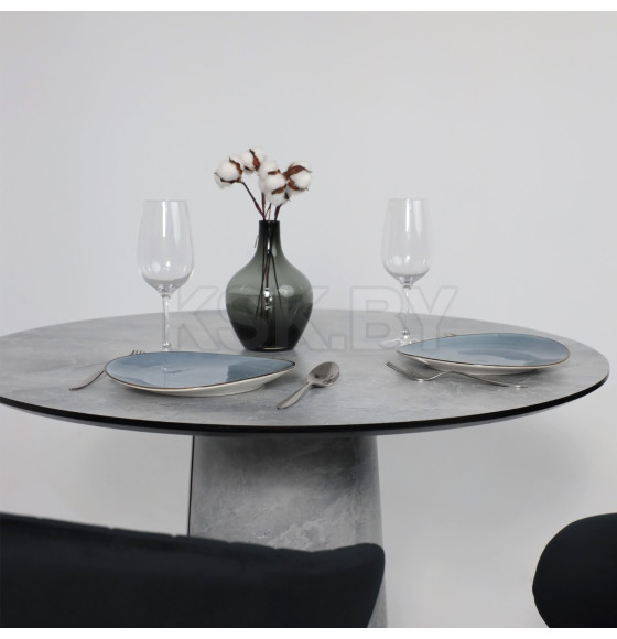 Стол AV 1317, HPL+МДФ, нераздвижной 1000 Мрамор Марквина синий/черный (119700) 