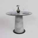 Стол AV 1317, HPL+МДФ, нераздвижной 1000 Мрамор Марквина синий/черный (119700) 