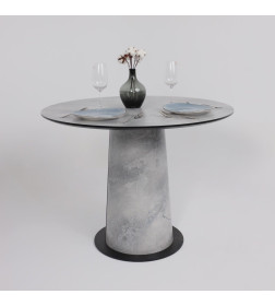 Стол AV 1317, HPL+МДФ, нераздвижной 1000 Мрамор Марквина синий/черный