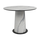 Стол AV 1317, HPL+МДФ, нераздвижной 1000 Мрамор белый/черный (119698) 