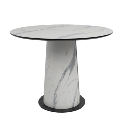 Стол AV 1317, HPL+МДФ, нераздвижной 1000 Мрамор белый/черный