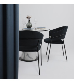 Стол AV 1317, HPL+МДФ, нераздвижной 1000 Мрамор белый/черный