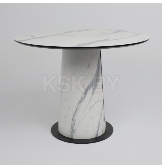 Стол AV 1317, HPL+МДФ, нераздвижной 1000 Мрамор белый/черный (119698) 