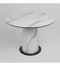 Стол AV 1317, HPL+МДФ, нераздвижной 1000 Мрамор белый/черный