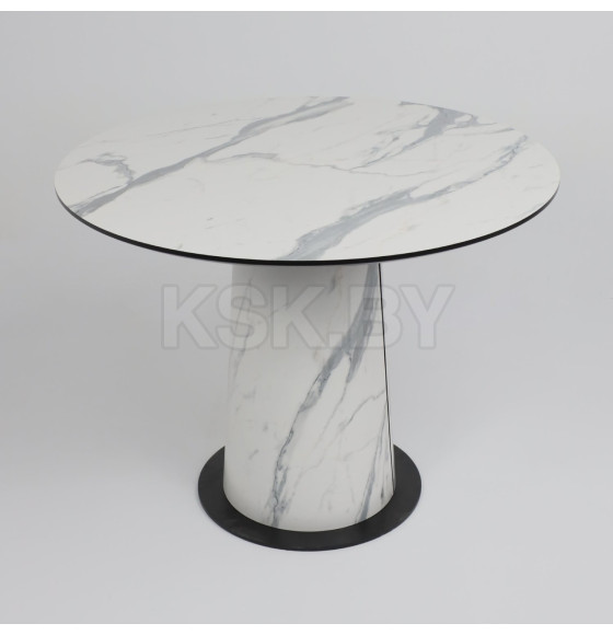 Стол AV 1317, HPL+МДФ, нераздвижной 1000 Мрамор белый/черный (119698) 