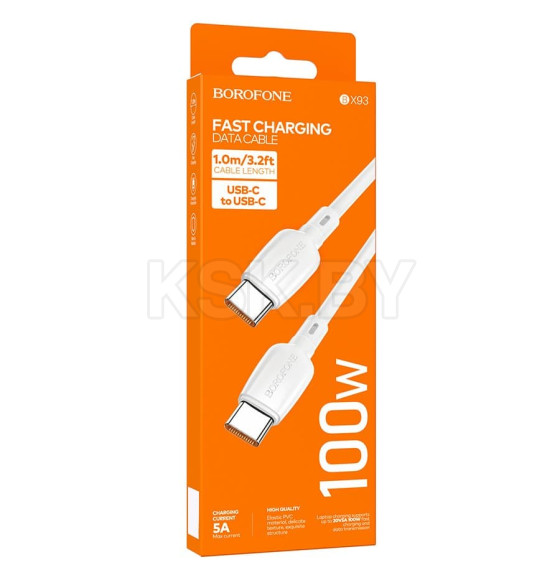 Кабель Type-C - USB 100W белый BX93 BOROFONE (O3186)