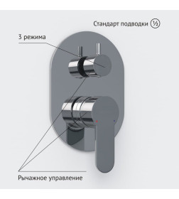Душевой комплект BERGES VENTAS 3O, хром сильвер