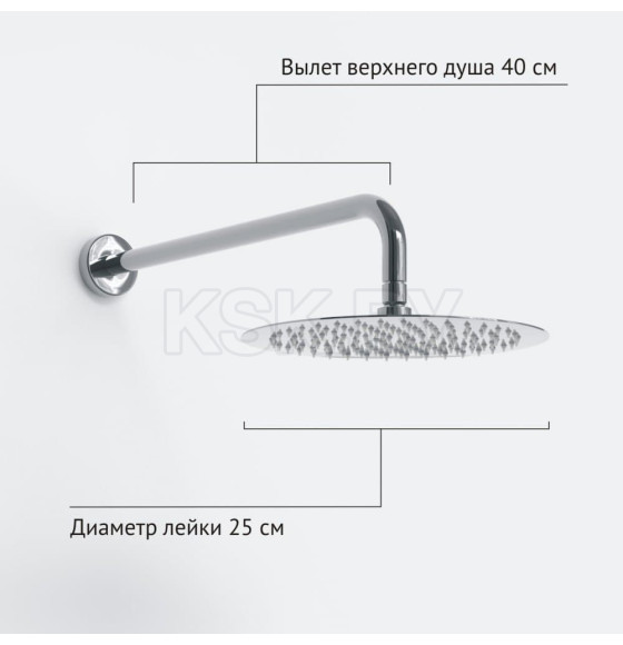 Душевой комплект BERGES VENTAS 2R, хром сильвер (073003) 