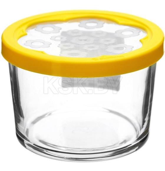 Банка стеклянная Бейзик 220 мл желтая крышка Pasabahce 42230 (81469) (81469) 